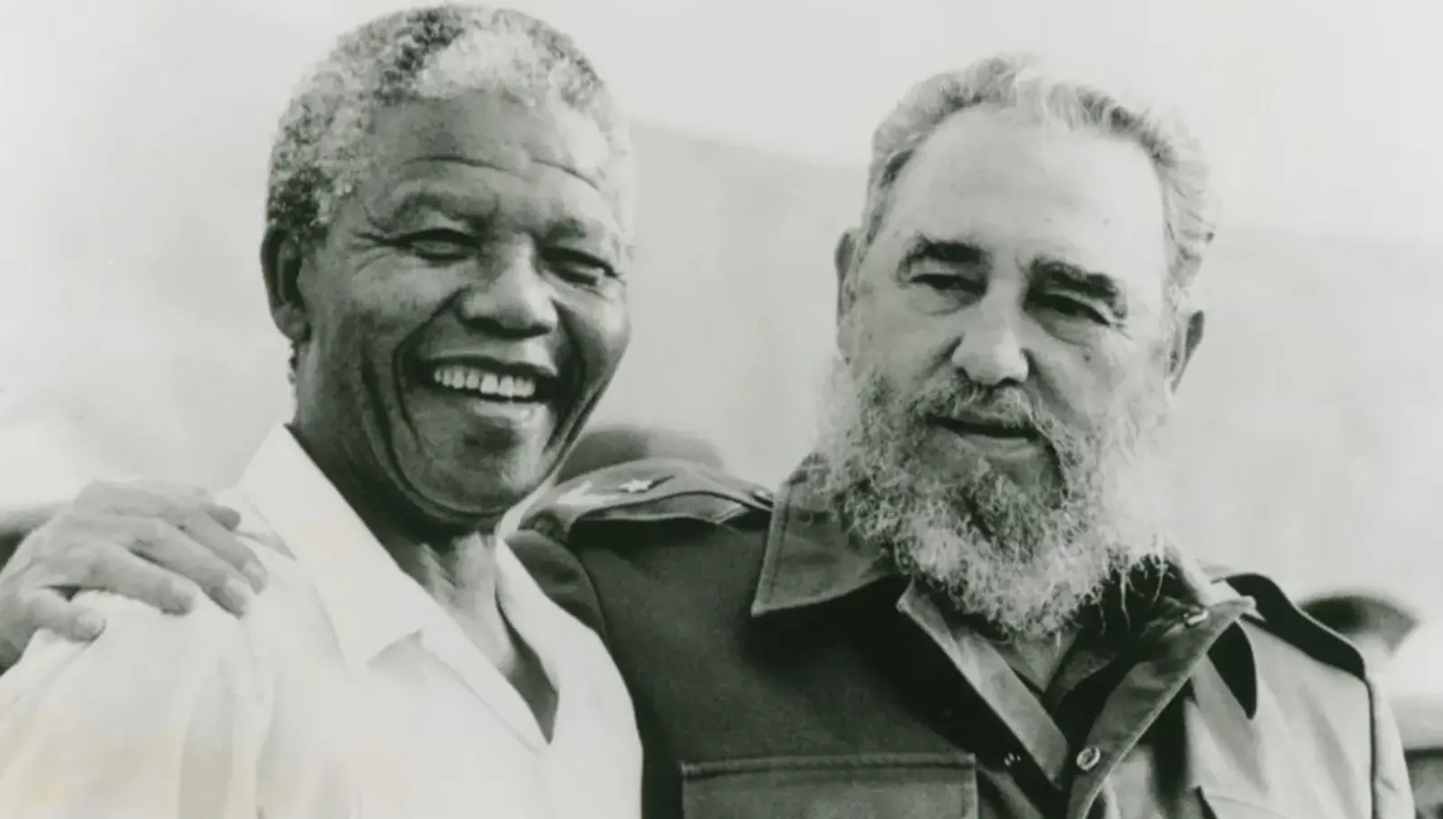Nelson Mandela and Fidel Castro standing together